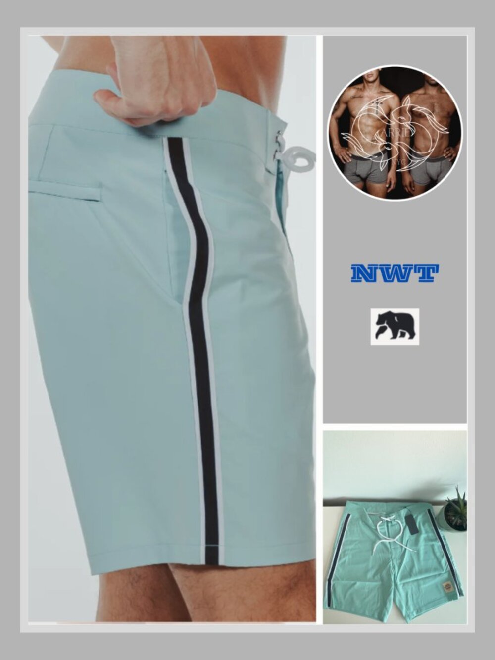 The Normal Brand - Apollo Swim Trunk - Light Blue (31in)